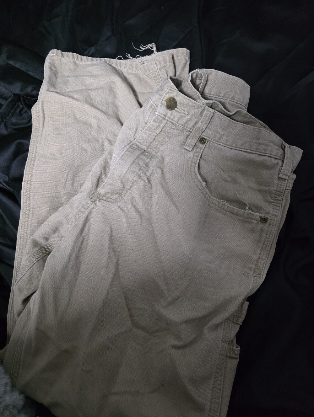 Carhartt Men's Tan Work Chinos - Straight Carpenter Style 32x32  Imperfait Usage